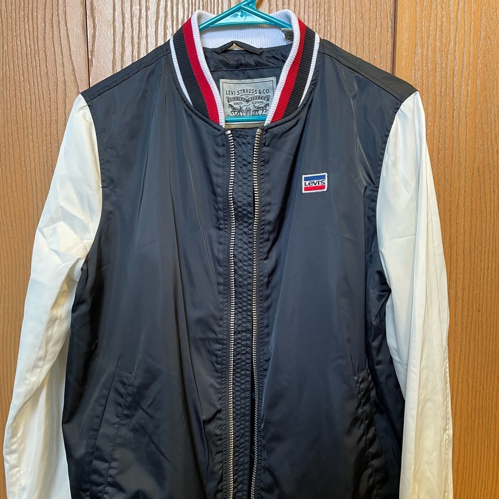 Levi’s Navy Blue Colorblock Bomber Jacket Women’s
